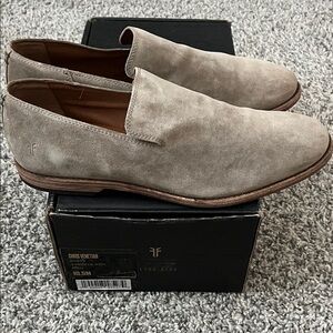 Frye Men's Beige Suede Slip-On Loafers